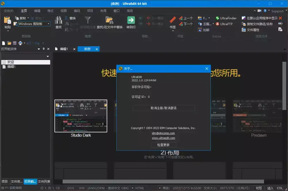 IDM UltraEdit v30.2.0.33 中文破解绿色版